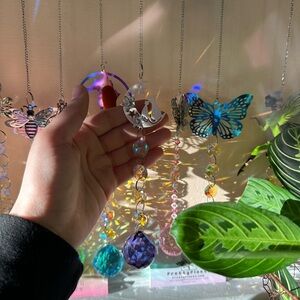 Handmade Cats on Moon Sun Catchers